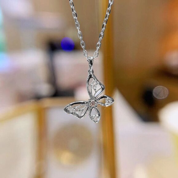 Dainty Butterfly Beautiful 925 Silver Plated Necklace for Women, INDN8640 - Picture 8 of 8